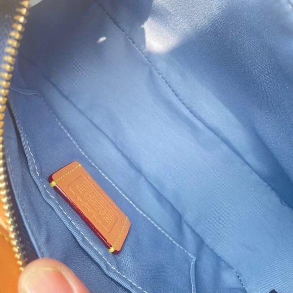 Coach Blue Signature Shoulder Bag - Picture 5 of 5